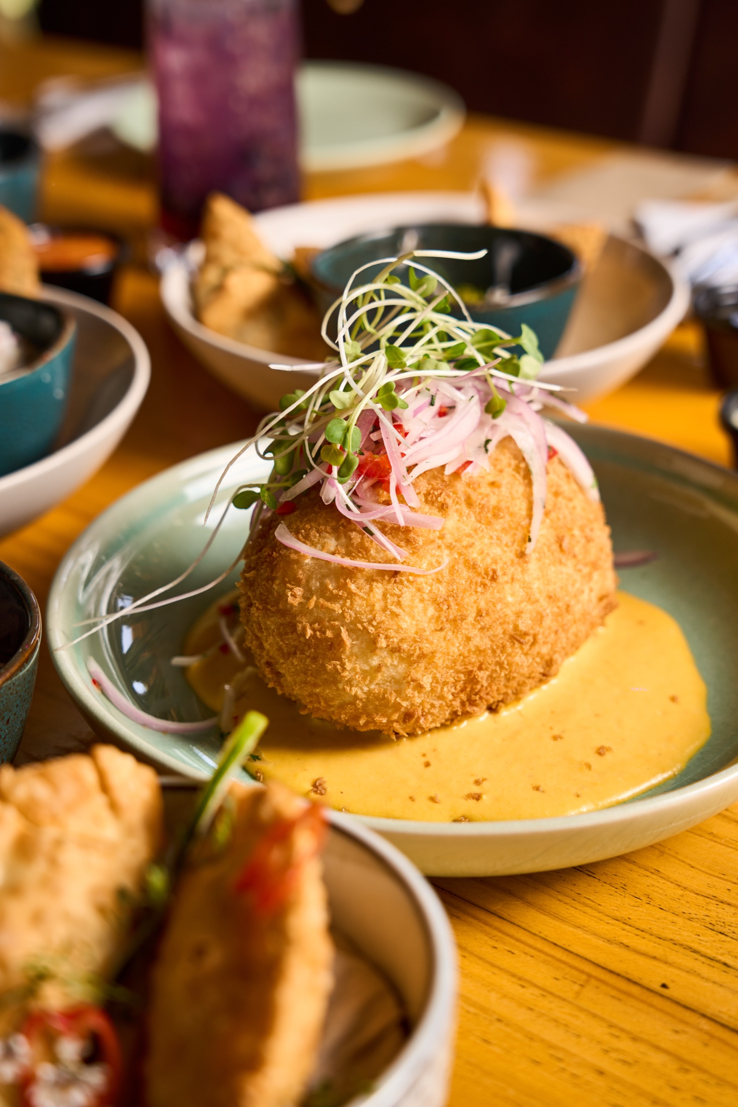 Yuquita rellena mixta at HUMO by Chef Cavero